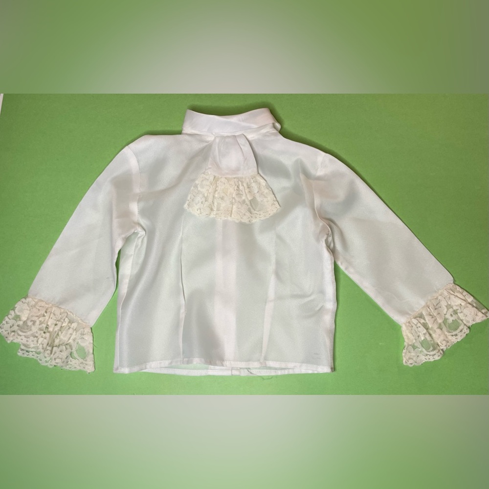 Vintage 60s Child’s White Blouse with Lace Detail